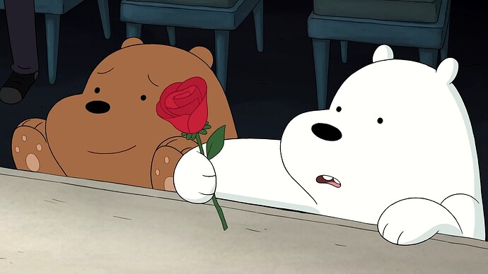 白熊送花噢